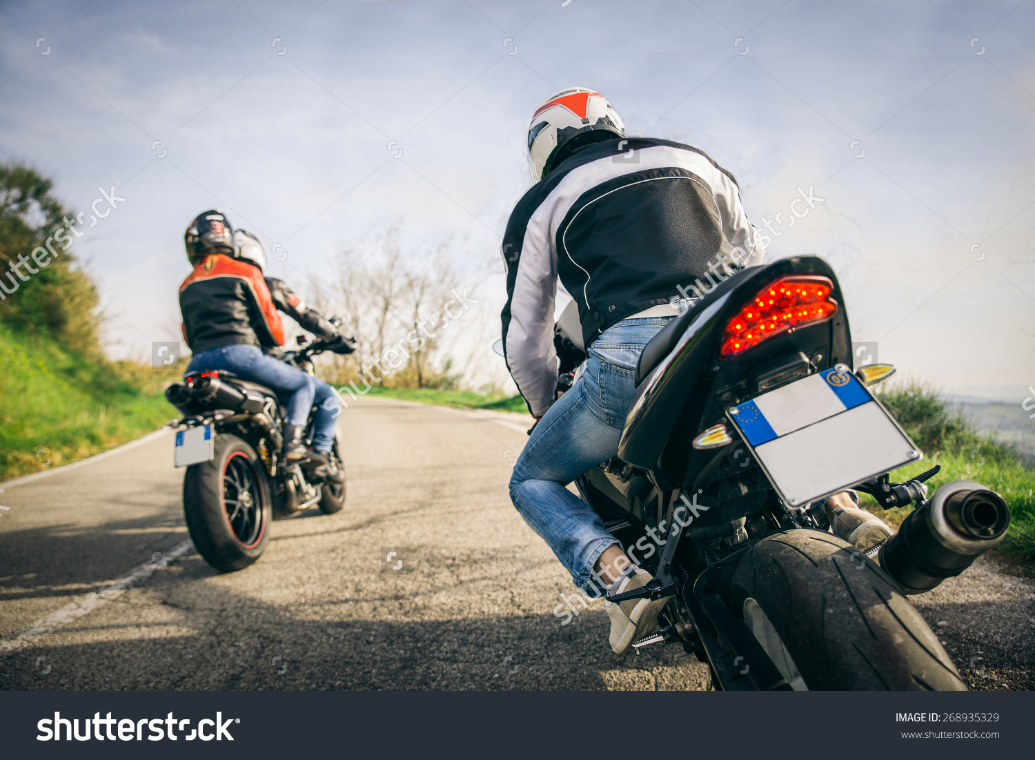 Motorcycle on the road